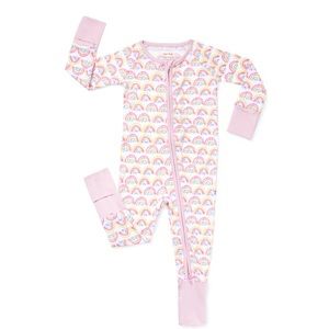 Little Sleepies signature pastel rainbow zippy, 3-6 months